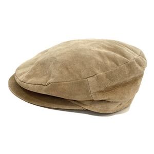 Princess Foufou New York Vintage Suede Newsboy Cabbie Cap Hat Women’s Tan
